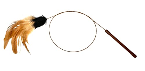 Katzenangel flexibel mit echtem Hasenfell, Interaktives Katzenspielzeug - Schwarz mit Federn Katzenangel flexibel mit echtem Hasenfell, Interaktives Katzenspielzeug - Schwarz mit Federn von Fellefant