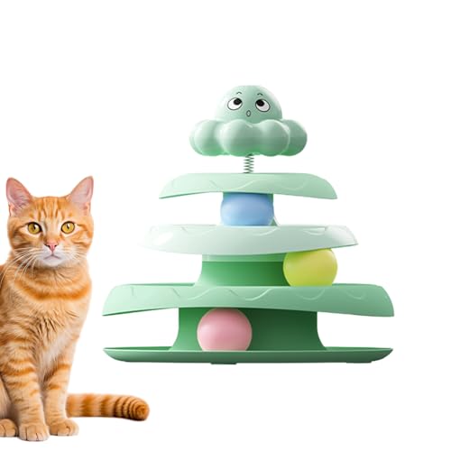 Fellflying Katzen Spielzeug Ballbahn | Dreistöckiges Katzen Aktivitätscenter | Interaktive Leckerli Bewegliche Kratzfläche Förderung Für Kleine Räume Jagdspaß Fellflying Katzen Spielzeug Ballbahn | Dreistöckiges Katzen Aktivitätscenter | Interaktive Leckerli Bewegliche Kratzfläche Förderung Für Kleine Räume Jagdspaß von Fellflying