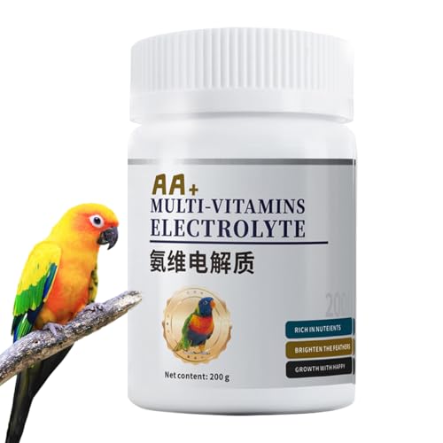 Fellflying Multivitamine Für Vögel - Natürliches Elektrolyt Glukose Für Vögel - Vogelsittich Zubehör Reisen Futter Nest Käfigsnacks Verdauung von Fellflying
