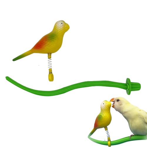 Fellflying Vogelständer Sitzstange,Indoor Kauspielzeug Für Ziervögel - Knabberstange Mit Krallenpflegefunktion Für Spatzen, Wellensittiche, Nymphensittiche, Aras Und Sittiche von Fellflying