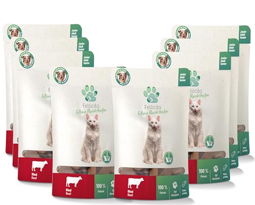 Fellicita Fellonis Katzensnacks Fleischstreifen vom Rind, knackig-zart, 100% Fleisch, 8 x 50g, Monoprotein, getreidefrei Fellicita Fellonis Katzensnacks Fleischstreifen vom Rind, knackig-zart, 100% Fleisch, 8 x 50g, Monoprotein, getreidefrei von Fellicita