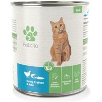 Fellicita Hering, Krabben & Huhn 6x 800g von Fellicita