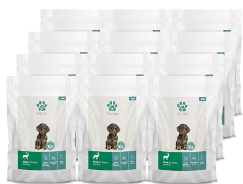 Fellicita Premium Nassfutter für Hunde - Hirsch mit Gemüse & Hirse - 12er Pack - 12 x 100g - Monoprotein, hochwertiges Hundenassfutter, glutenfrei, leckere Pastete, Alleinfuttermittel Fellicita Premium Nassfutter für Hunde - Hirsch mit Gemüse & Hirse - 12er Pack - 12 x 100g - Monoprotein, hochwertiges Hundenassfutter, glutenfrei, leckere Pastete, Alleinfuttermittel von Fellicita