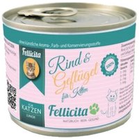 Fellicita Rind & Geflügel für Kitten 6x 200g von Fellicita