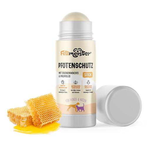 Pfotenbalsam Stick für Hunde & Katzen mit Bienenwachs – Natürliche Pfotenpflege bei trockenen Pfoten & Nasen I Nachhaltige Verpackung (80 % weniger Plastik) Optional mit Handtuch (Bundle 1) von Fellmeister