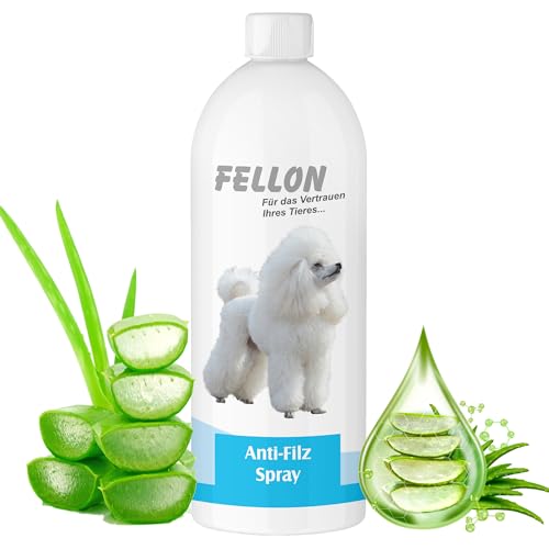 Fellon Anti-Filz für Hunde | Entfilzungsspray 1 Liter | 100% natürlich & pH-neutral | Fellpflege für seidigen Glanz & leichte Kämmbarkeit | für alle Felltypen & Welpen | Dermatologisch getestet von Fellon