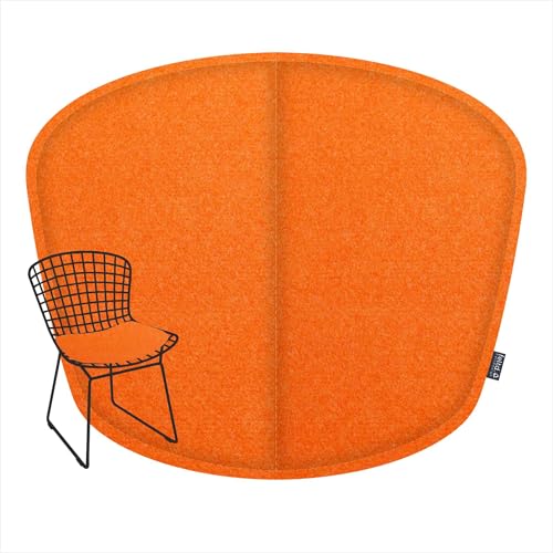 Feltd. R-Pet Sitzkissen für Bertoia Wire, Gepolstert mit Klettverschluss, Optional mit Rückenkissen (Apricot, Sitzkissen) von Feltd.