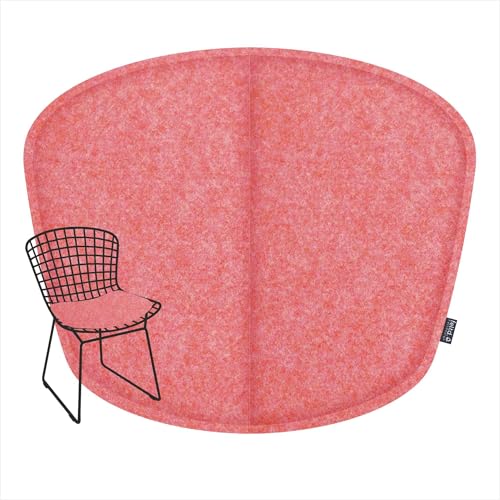 Feltd. R-Pet Sitzkissen für Bertoia Wire, Gepolstert mit Klettverschluss, Optional mit Rückenkissen (Flamingo, Sitzkissen) von Feltd.