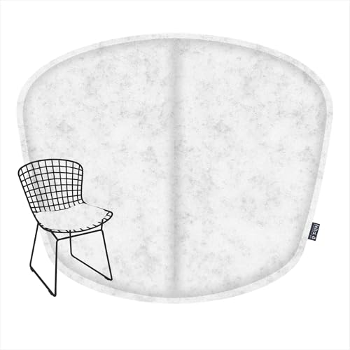 Feltd. R-Pet Sitzkissen für Bertoia Wire, Gepolstert mit Klettverschluss, Optional mit Rückenkissen (Marble, Sitzkissen inklusive Rückenkissen) von Feltd.