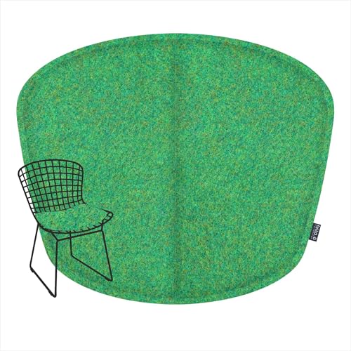 Feltd. R-Pet Sitzkissen für Bertoia Wire, Gepolstert mit Klettverschluss, Optional mit Rückenkissen (Moss, Sitzkissen inklusive Rückenkissen) von Feltd.