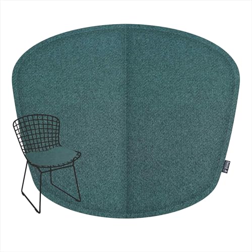 Feltd. R-Pet Sitzkissen für Bertoia Wire, Gepolstert mit Klettverschluss, Optional mit Rückenkissen (Teal, Sitzkissen inklusive Rückenkissen) von Feltd.