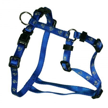 Feltmann Brustgeschirr Mini, Soft Nylon, Blau, Silber Pfötchen, 25-35cm, 10mm Feltmann Brustgeschirr Mini, Soft Nylon, Blau, Silber Pfötchen, 25-35cm, 10mm von Feltmann