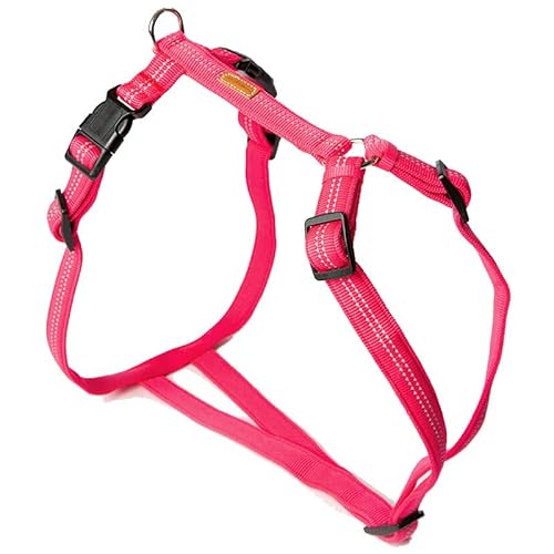 Feltmann Hundegeschirr - Super Soft, pink, reflektierend, Bauchumfang 70-90 cm, 25 mm Bandbreite von Feltmann