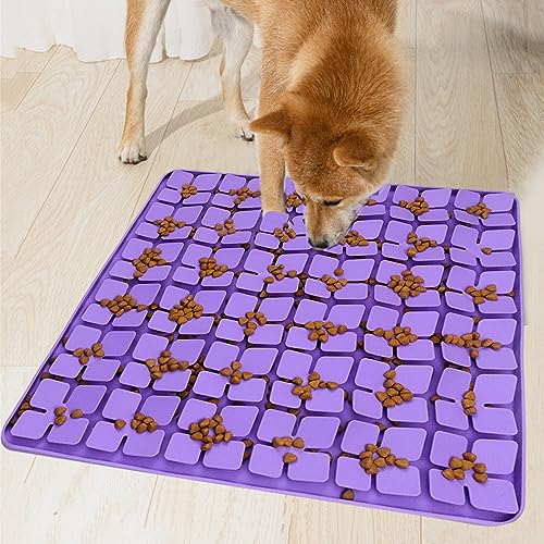 Femont Silikon-Schnüffelmatte für große Hunde, langsames Fressen, fördert die natürliche Futtersuche, lindert Stress, interaktives Futterspiel, Spielzeug für alle Hunderassen von Femont