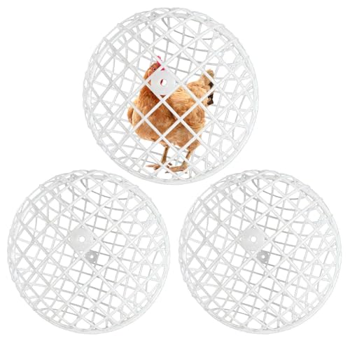 Fenayuu Hühnerkäfig Für Draußen, Rollender Runder Käfig, 3 Stück Mobiler Rundkäfig Für Hühner, Hühnerkäfig Aus Kunststoffnetz Für Den Einsatz Im Garten Im Freien Für Kaninchen, Enten, Hühner von Fenayuu