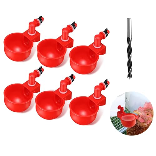 Hühnertränke Automatische,6 Stücke Geflügeltränke Hühnerwasserspender DIY mit Bohrer für Vogel Wachtel Taube Huhn Automatic Poultry Drinkers Hühnertränke Automatische,6 Stücke Geflügeltränke Hühnerwasserspender DIY mit Bohrer für Vogel Wachtel Taube Huhn Automatic Poultry Drinkers von Fenglin-joy