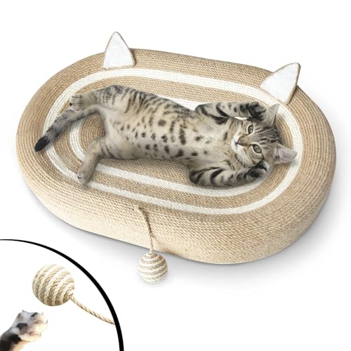 Fengsaobao Katzenkratzbett, 3-in-1, Sisal-Kratzkissen, Betten, Katzenkratzer für Indoor-Katzen, rutschfest, 61 x 38,1 x 8,9 cm Fengsaobao Katzenkratzbett, 3-in-1, Sisal-Kratzkissen, Betten, Katzenkratzer für Indoor-Katzen, rutschfest, 61 x 38,1 x 8,9 cm von Fengsaobao