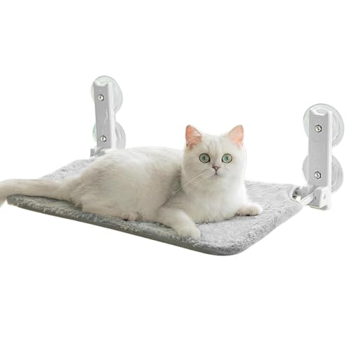 Klappbare Katzenfensterstange, Katzenfensterbett mit leistungsstarkem Saugnapf bis zu 20 kg, langlebige Katzenfensterbank-Hängematte, großes Katzenregal für Glasfenster und Innenwände Klappbare Katzenfensterstange, Katzenfensterbett mit leistungsstarkem Saugnapf bis zu 20 kg, langlebige Katzenfensterbank-Hängematte, großes Katzenregal für Glasfenster und Innenwände von Fengshengli