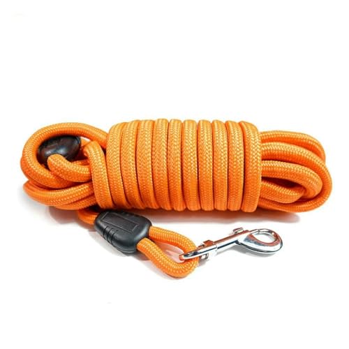 5 m/10 m/15 m Lange Hundeleine aus Seil – strapazierfähige Hundeleine aus Nylon für das Zurückrufen und Agility-Training, für mittelgroße und große Hunde von Fenhaodian