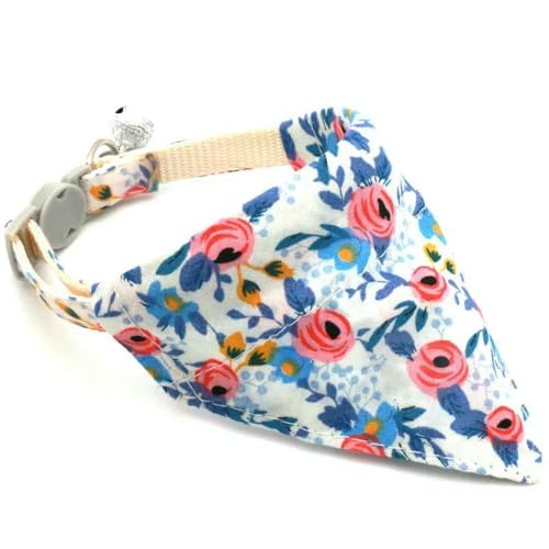 Katzenhalsband, hübsche dreieckige Krawatte für Welpen, Kätzchen, Speichelkrawatte, süßer Schal, Bandana, Blumenmuster, verstellbares Halsband, Haustierbedarf Katzenhalsband, hübsche dreieckige Krawatte für Welpen, Kätzchen, Speichelkrawatte, süßer Schal, Bandana, Blumenmuster, verstellbares Halsband, Haustierbedarf von Fenhaodian