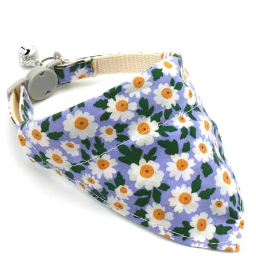 Katzenhalsband, hübsche dreieckige Krawatte für Welpen, Kätzchen, Speichelkrawatte, süßer Schal, Bandana, Blumenmuster, verstellbares Halsband, Haustierbedarf Katzenhalsband, hübsche dreieckige Krawatte für Welpen, Kätzchen, Speichelkrawatte, süßer Schal, Bandana, Blumenmuster, verstellbares Halsband, Haustierbedarf von Fenhaodian