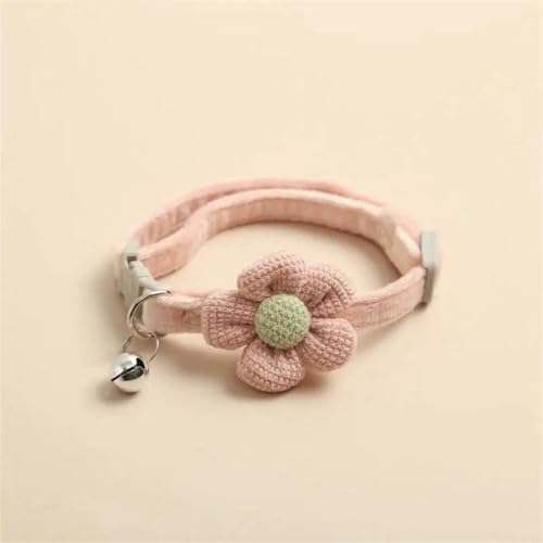 Niedliches Strickhalsband mit Glockenblume, verstellbar, für Katzen, Haustierhalsband, Traktions-Sicherheitsschnalle, Halskette für kleine Hunde Niedliches Strickhalsband mit Glockenblume, verstellbar, für Katzen, Haustierhalsband, Traktions-Sicherheitsschnalle, Halskette für kleine Hunde von Fenhaodian