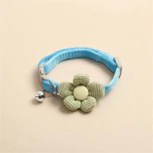 Niedliches Strickhalsband mit Glockenblume, verstellbar, für Katzen, Haustierhalsband, Traktions-Sicherheitsschnalle, Halskette für kleine Hunde Niedliches Strickhalsband mit Glockenblume, verstellbar, für Katzen, Haustierhalsband, Traktions-Sicherheitsschnalle, Halskette für kleine Hunde von Fenhaodian