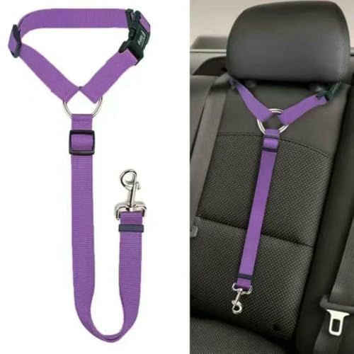 Zwei-in-eins-Sicherheitsgurt für Haustiere im Auto, Nylon-Leine, Sicherheitsgurt für den Rücksitz, verstellbares Hundegeschirr, Halsband, Haustierzubehör Zwei-in-eins-Sicherheitsgurt für Haustiere im Auto, Nylon-Leine, Sicherheitsgurt für den Rücksitz, verstellbares Hundegeschirr, Halsband, Haustierzubehör von Fenhaodian