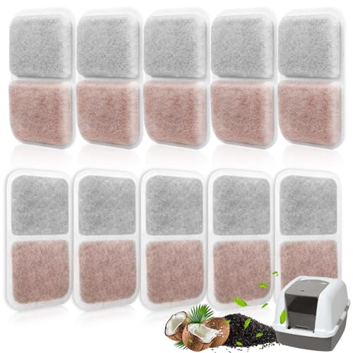 10er-Pack Filter-Ersatz für Catit Katzentoiletten, Jumbo/Regular/Catit Smartsift Katzentoilette, Dual-Action-Luftreiniger-Pads zur Absorption und Frische von Katzentoilettengerüchen 10er-Pack Filter-Ersatz für Catit Katzentoiletten, Jumbo/Regular/Catit Smartsift Katzentoilette, Dual-Action-Luftreiniger-Pads zur Absorption und Frische von Katzentoilettengerüchen von Fenkabs