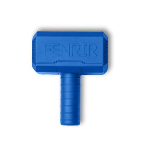 Fenrir Hammer Kauspielzeug für Hunde, starkes Gummi, füllbar, Anreicherungsspielzeug für Kauer (blau, klein) von Fenrir