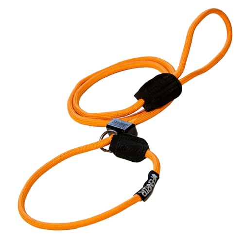 Fenrir Retrieverleine, 1,4 m, mit federbelastetem Stopper, Orange von Fenrir