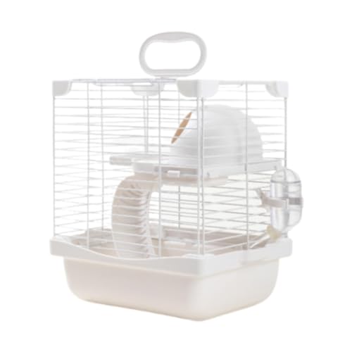 Fenteer 2 Schichten Hamsterlebensräume Käfig -Reise -Käfig vielseitig für Maus Ratte Leicht abnehmbares Bodenschale tragbar 19x23x28cm, Weiß Fenteer 2 Schichten Hamsterlebensräume Käfig -Reise -Käfig vielseitig für Maus Ratte Leicht abnehmbares Bodenschale tragbar 19x23x28cm, Weiß von Fenteer