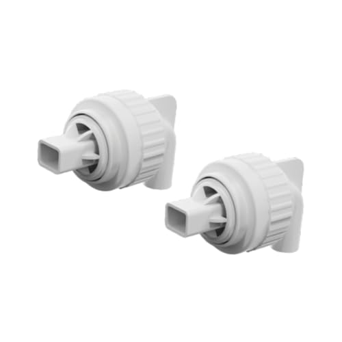 Fenteer 2X Entenschnabeldüsenanschluss Aquariumzubehör Rotierend, zu Bedienen, Leicht, Aquarium Wasserauslassadapter, Weiß von Fenteer