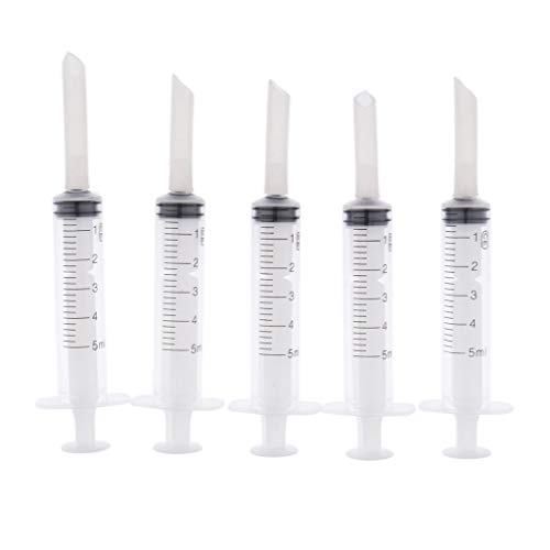 Fenteer 5X Aufzuchtsspritze Futterspritze Fütterung Injektionsspritze für kleine Papageien Kanarien, 5ml von Fenteer
