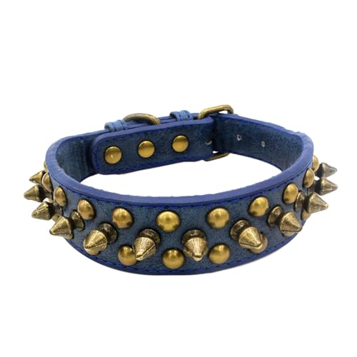Fenteer Anti-Hundehalsband, bequem, verstellbar, Haustier-Halskette zum Spazierengehen, Arbeiten, Joggen, M blau von Fenteer