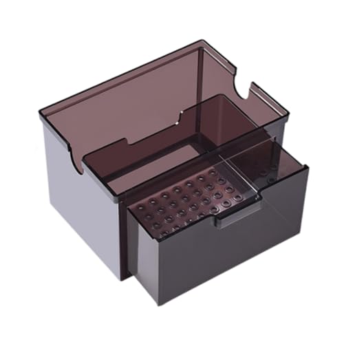 Fenteer Aquarium, Überlaufbox, Schubladenbox, Tropfschale, effizient, zu installieren, oberer Kompaktbehälter für Süß und Salzwasseraquarien, Braun von Fenteer