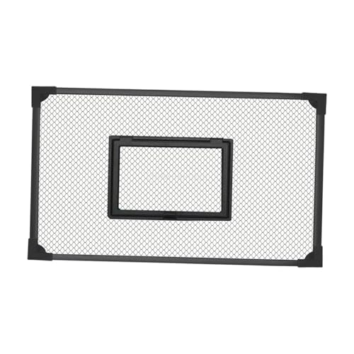 Fenteer Aquarium-Schutznetz gegen Springen mit Fenster, feines Netz, schwarz, einfach aufzubauen, zum Schutz der Fische, zuschneidbare DIY-Aquariumabdeckung, 90x45cm von Fenteer