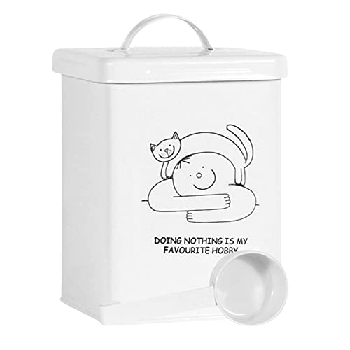 Fenteer Aufbewahrungsbehälter für Hunde- und Katzenfutter, süße Aufbewahrungsbehälter für Haustierfutter mit luftdichten Deckeln, Aufbewahrung von, m von Fenteer