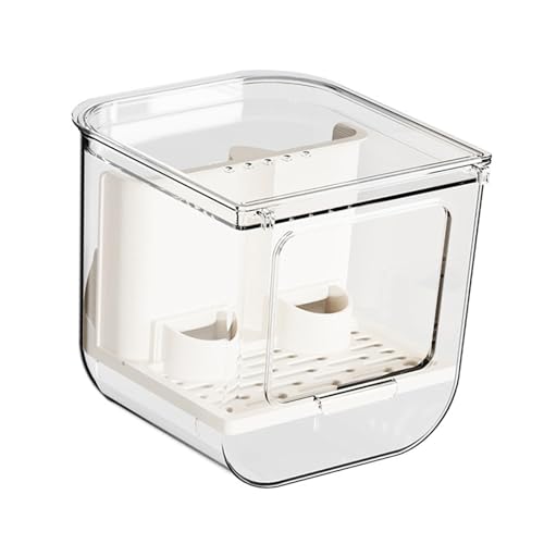 Fenteer Automatischer Vogelfutterspender, Futterspender, Futterkäfig-Zubehör, Futterbehälter, Kleiner Futterspender für kleine Vögel, Wellensittiche, von Fenteer