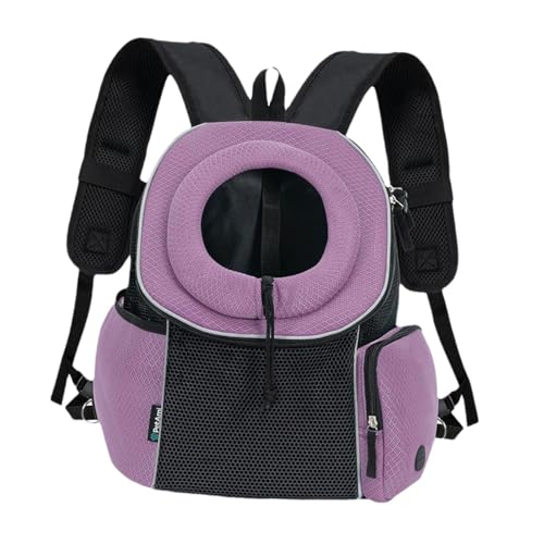 Fenteer Brusttrage-Rucksack für Katzen und Hunde, belüftet mit Aufbewahrungstaschen, atmungsaktiv, für, Wandern im Freien, Lila Fenteer Brusttrage-Rucksack für Katzen und Hunde, belüftet mit Aufbewahrungstaschen, atmungsaktiv, für, Wandern im Freien, Lila von Fenteer