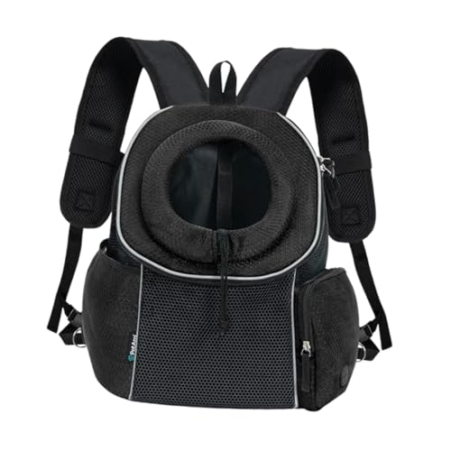 Fenteer Brusttrage-Rucksack für Katzen und Hunde, belüftet mit Aufbewahrungstaschen, atmungsaktiv, für, Wandern im Freien, Schwarz Fenteer Brusttrage-Rucksack für Katzen und Hunde, belüftet mit Aufbewahrungstaschen, atmungsaktiv, für, Wandern im Freien, Schwarz von Fenteer