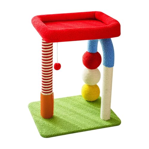 Fenteer Bunter Katzenkletterbaum, Kratzbaum für Katzen, Katzenbedarf, interaktives Katzenspielzeug, Katzenspielhaus, Katzenkratzbäume von Fenteer