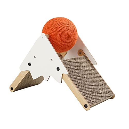 Fenteer Cat Scratcher Cat Scratching Ball Interaktives Spiel Wellpappe Kratzbrett, Orange von Fenteer