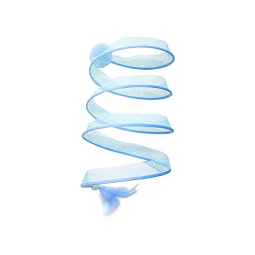Fenteer Cat Tunnels Kitten Tunnel Tube, Chase Bed, Four, mit Plüschball-Feder-Spielzeug, Spielzelt, interaktives Spielzeug für das, Blau Fenteer Cat Tunnels Kitten Tunnel Tube, Chase Bed, Four, mit Plüschball-Feder-Spielzeug, Spielzelt, interaktives Spielzeug für das, Blau von Fenteer