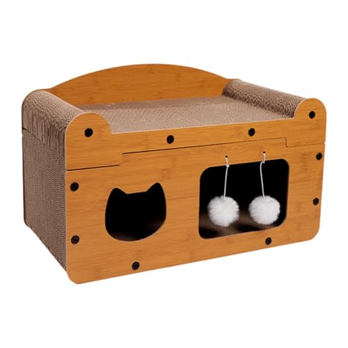 Fenteer Cat Wellcrugated House Scratch Board Activity Center Mehrzweck zum Schleifen von Krallen Home Decor Lounge Bett Kratzer Pad Spielzeug Fenteer Cat Wellcrugated House Scratch Board Activity Center Mehrzweck zum Schleifen von Krallen Home Decor Lounge Bett Kratzer Pad Spielzeug von Fenteer
