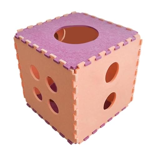 Fenteer Cube Katzenkratzer -Spielhaus verdickte Filztafel Leicht zum ruhenden Nickerchen mit vielseitigem Hindout Condo Scratch Board, 30x30x30cm von Fenteer