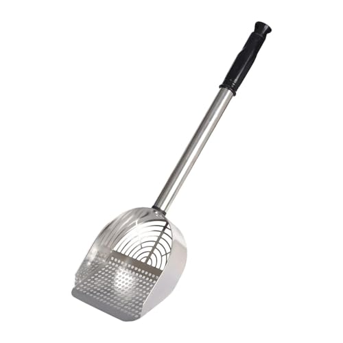 Fenteer Edelstahl Katzenstreu Schaufel Kätzchen Streu Sieben Katze Scooper für Katzentoilette, Silber Fenteer Edelstahl Katzenstreu Schaufel Kätzchen Streu Sieben Katze Scooper für Katzentoilette, Silber von Fenteer