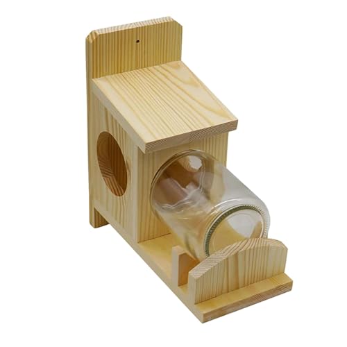Fenteer Eichhörnchen-Futterspender, Mehrzweck-Ornament, stabiles mit Nuss-Erdnüssen, Vorratsglas, Eichhörnchenhaus für Hof, Hinterhof, Baum, Outdoor von Fenteer