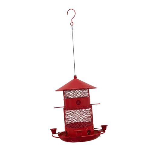 Fenteer Eisen Vogel Feeder Vogel Lebensmittel Container Ranch Metall Outdoor Hinterhof Hängen Birdfeeder Wesentliche Wetter Beständig Wasserdicht, Rot Fenteer Eisen Vogel Feeder Vogel Lebensmittel Container Ranch Metall Outdoor Hinterhof Hängen Birdfeeder Wesentliche Wetter Beständig Wasserdicht, Rot von Fenteer