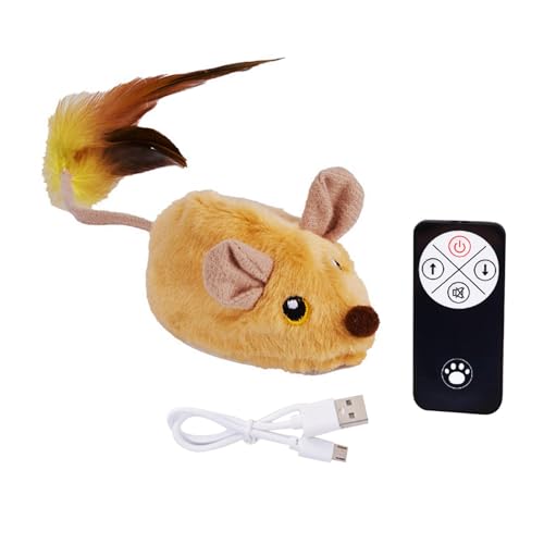 Fenteer Elektrisches interaktives Katzenspielzeug, stimulierendes Katzenspielzeug für den Innenbereich, Jagdspielzeug, wiederaufladbares, lebensechtes, Gelb Fenteer Elektrisches interaktives Katzenspielzeug, stimulierendes Katzenspielzeug für den Innenbereich, Jagdspielzeug, wiederaufladbares, lebensechtes, Gelb von Fenteer